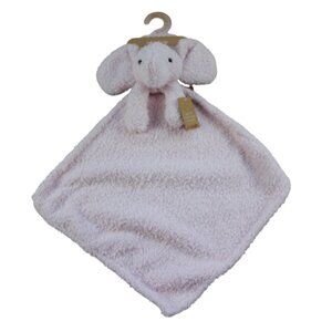 Levi and Emmie Pink Elephant Security Blanket Feather Knit Lovey  Baby Girl NWT